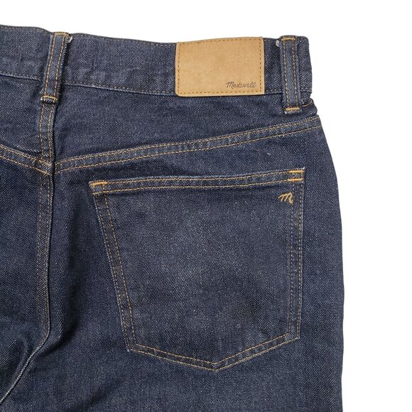 Madewell Low-Slung Baggy Jeans Rinse Wash With Raw Hem Women Size 26 Relaxed Fit - Picture 11 of 16